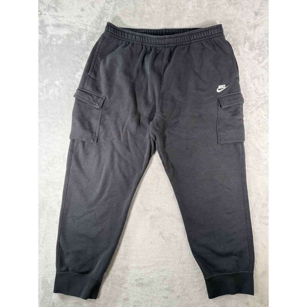 Nike Joggers Men's 2XL Black‎ Sportswear Club Fleece Cargo Pants